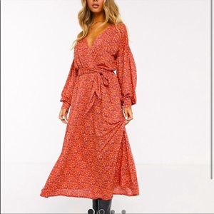 NWOT Floral Wrap Dress - Size 6